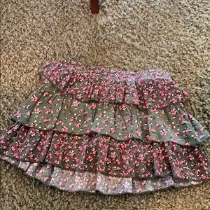 A ruffled skirt